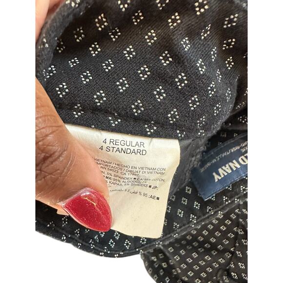 Old Navy Black Office Career Work Print‎ Office Work Pixie Ankle Pants Size 4 - Picture 2 of 10